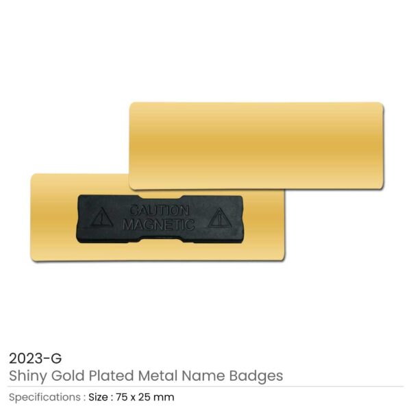 Gold Metal Name Badges