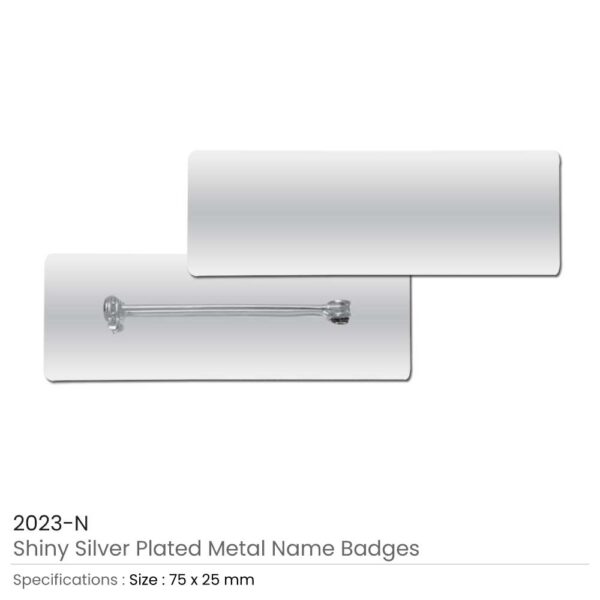 Silver Metal Name Badges