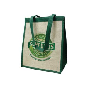 Imprint Jute Shoulder Bags