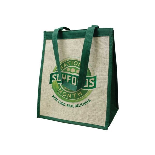 Imprint Jute Shoulder Bags