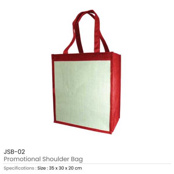 Jute Shoulder Bags - Red