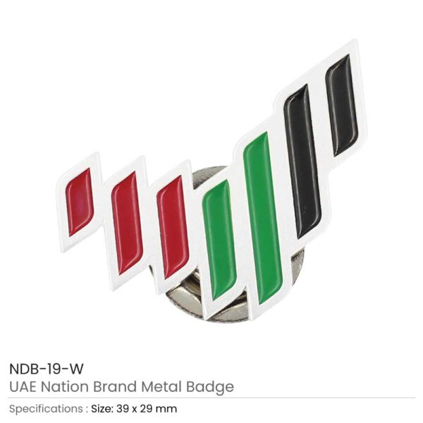 UAE National Brand Badges White
