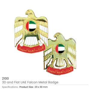 UAE Falcon Metal Badges