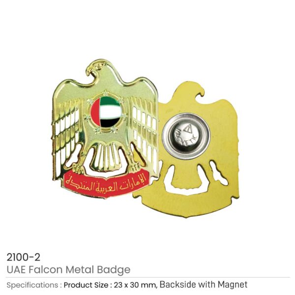 UAE Falcon Metal Badges