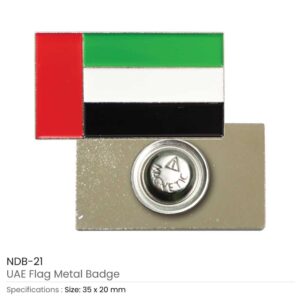 UAE Flag Badges in Metal