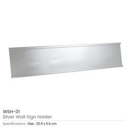 Wall Sign Holders Silver