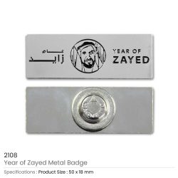 Year of Zayed Rectangular Badges