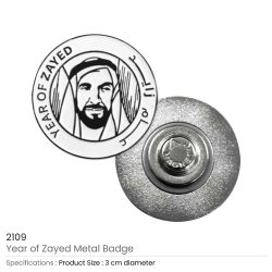 Year of Zayed Metal Badges