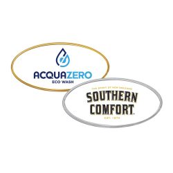 Promotional PVC Injected Oval Badges