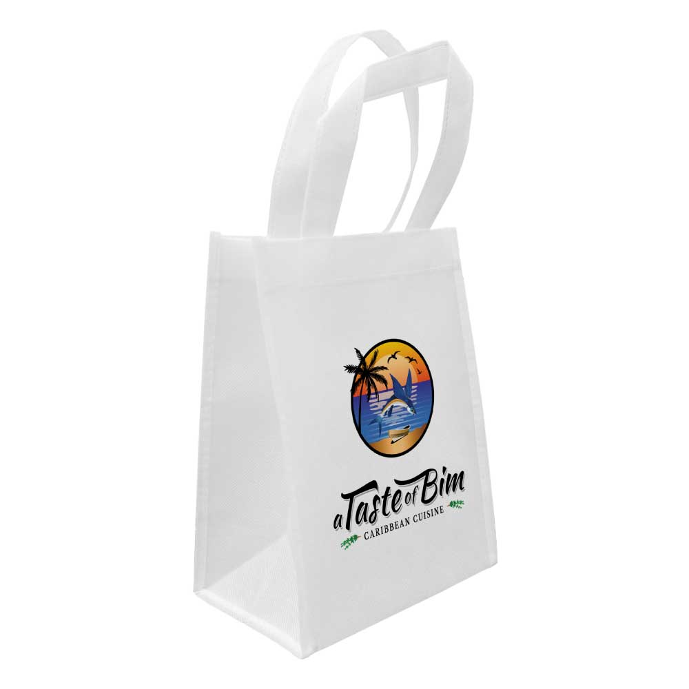 Branded A5 White Non Woven Bags | Magic Trading Company -MTC
