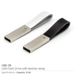 Promotional USB Flash Drive with Leather Strap