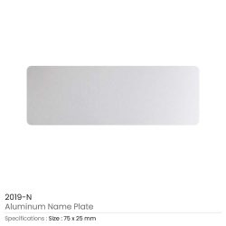 Silver Aluminum Name Plate for Badges