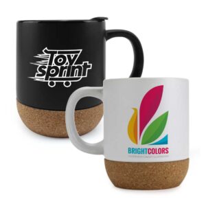 Branding Mugs with Lid and Cork Base