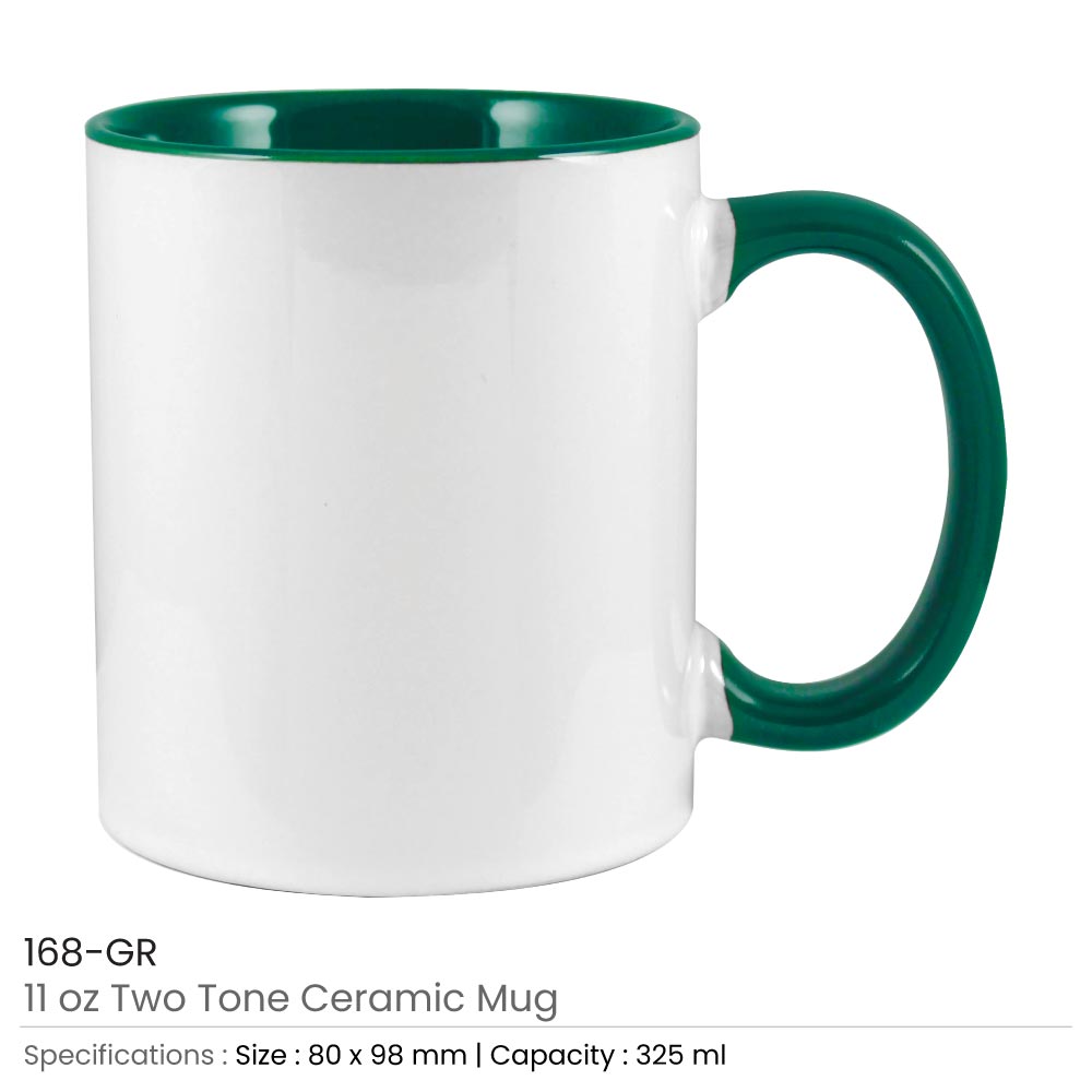 Ceramic Mug-Green-168-GR