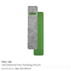 Felt Material Pen Pouch Green