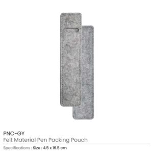 Felt Material Pen Pouch Grey