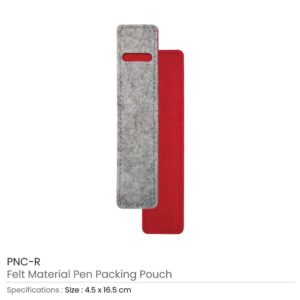 Felt Material Pen Pouch Red