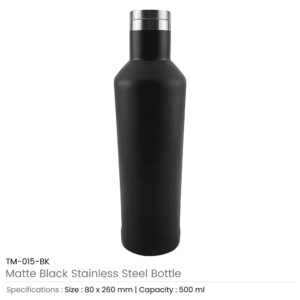 Matte Black Stainless Steel Bottles