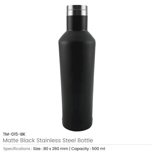 Matte Black Stainless Steel Bottles