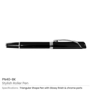 Black Metal Roller Pen