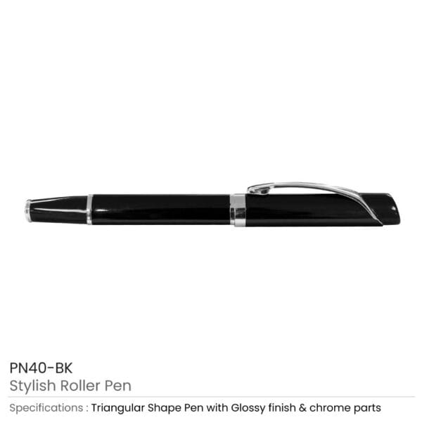 Black Metal Roller Pen