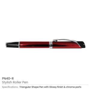 Red Metal Roller Pen