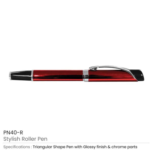 Red Metal Roller Pen