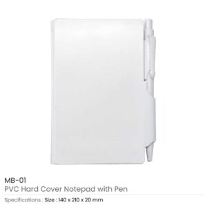 PVC Hard Cover Notepad with Pen