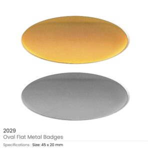 Oval Flat Metal Badges