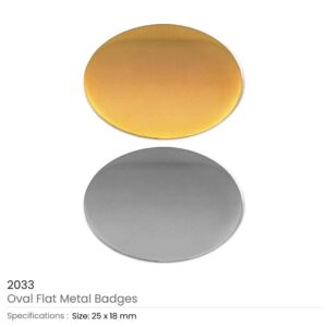 Oval Flat Metal Badges - Image 5