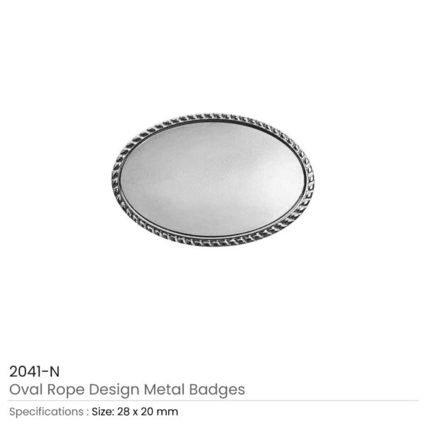 Oval Logo Badge Silver