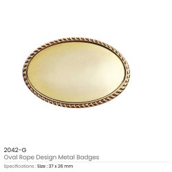Oval Logo Badges Gold