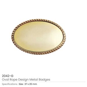 Oval Logo Badges Gold