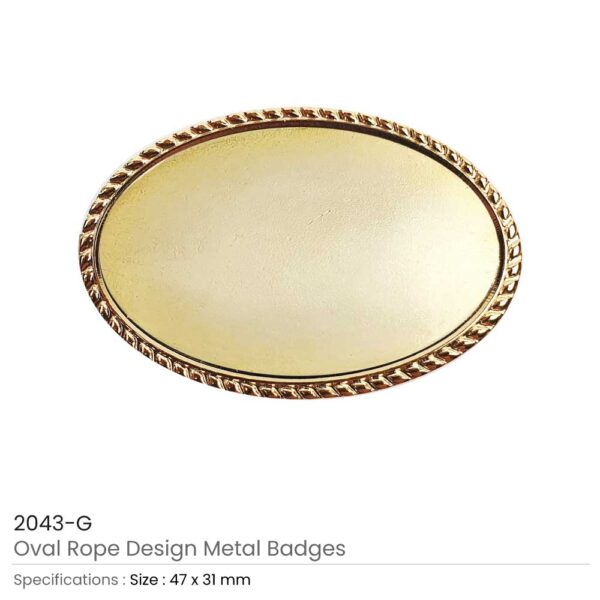 Oval Logo Badges Gold