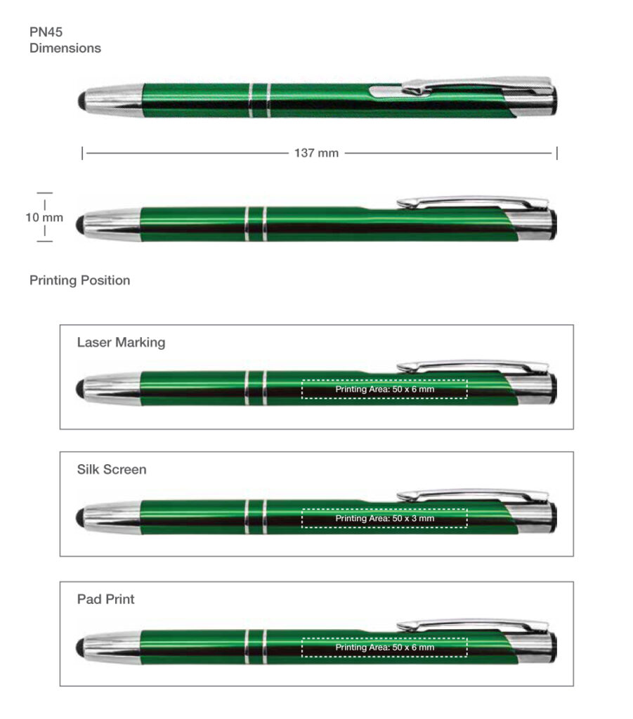 Aluminum Branded Pen With Stylus Magic Trading Company Mtc