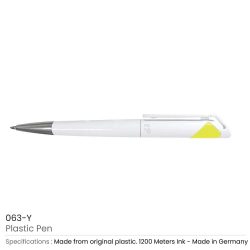 Plastic Pens - Yellow