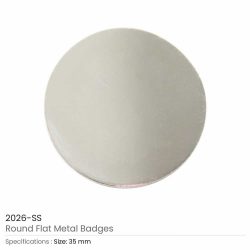 Round Flat Metal Badges