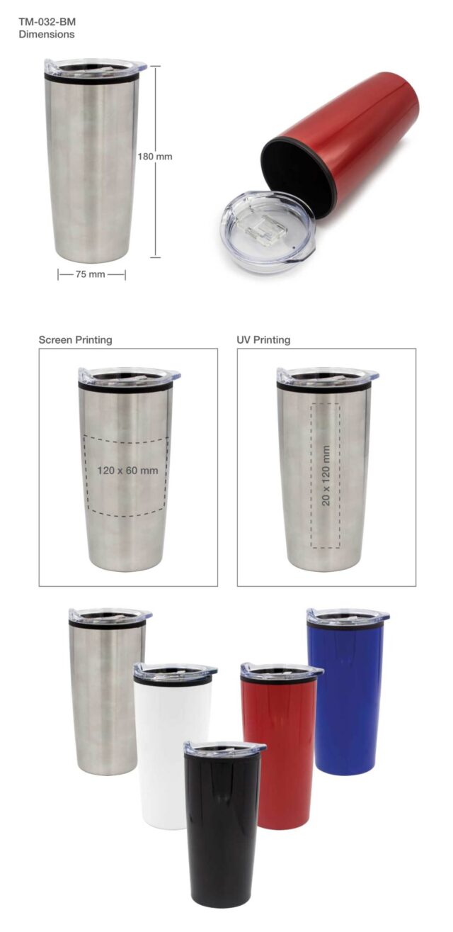 Double Wall Travel Mugs With Clear Lid Magic Trading Company Mtc