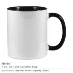 Two Tone Ceramic Mugs 168-BK
