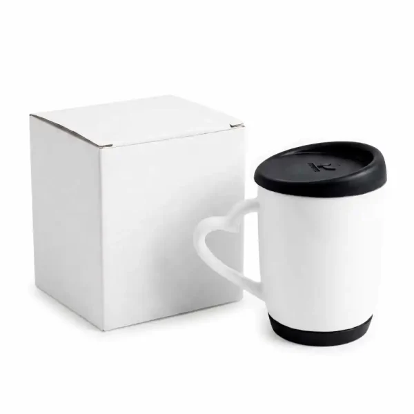 White Ceramic Mugs with Box