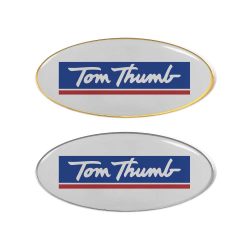 Printed Oval Flat Metal Badges