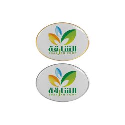 Oval Shape Flat Logo Badges
