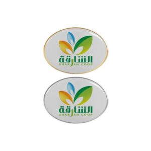 Oval Shape Flat Logo Badges