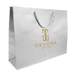 Silver-Paper-Shopping-Bags-SLA4H-with-Logo