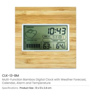 Bamboo Digital Clocks