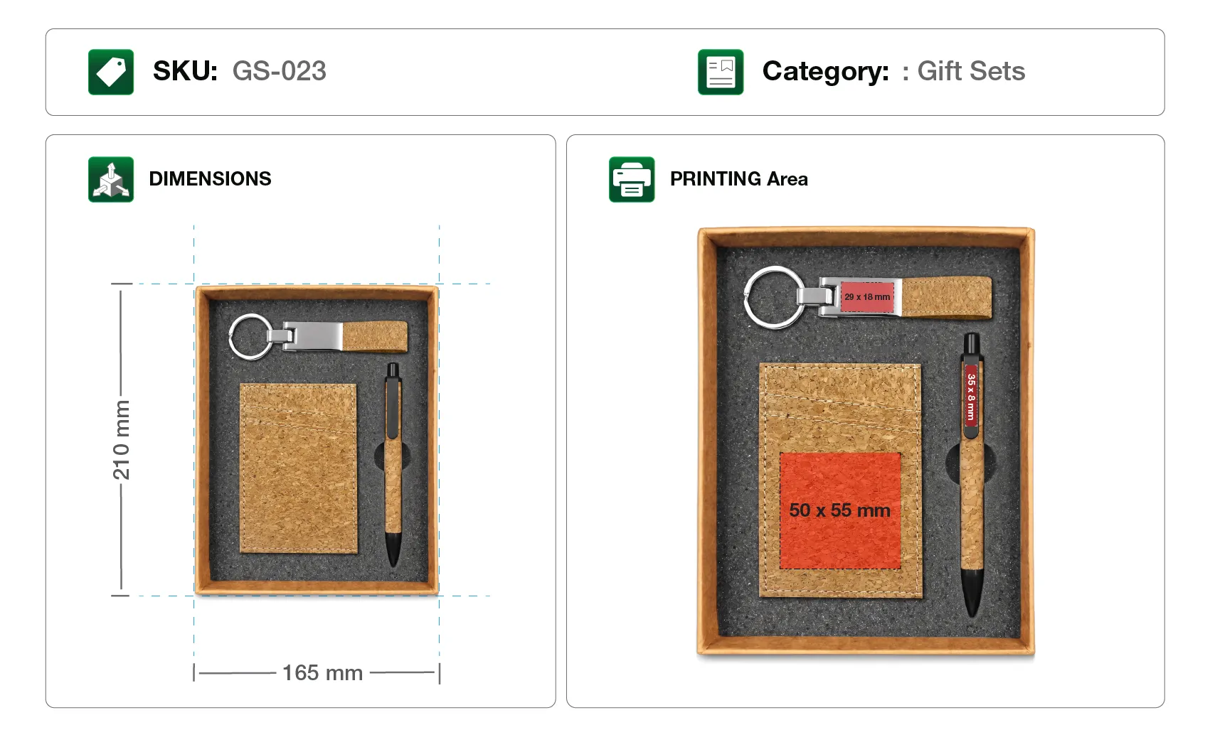 Eco-Friendly Gift Sets Printing Details