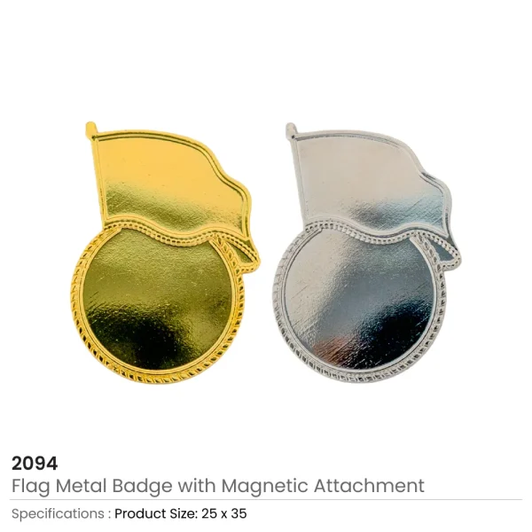 Flag Design Badges with Magnet Details