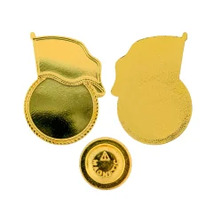 Flag Design Badges with Magnet Gold
