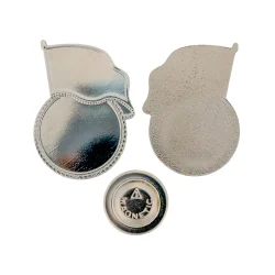Flag Design Badges with Magnet Silver