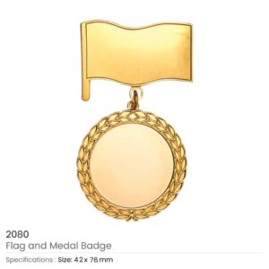 Flag and Medal Badges